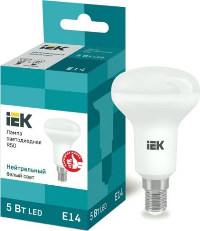 Лампа светодиодная IEK R50 5Вт 4000К Е14 рефлектор [LLE-R50-5-230-40-E14]