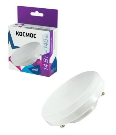Лампа светодиодная КОСМОС 14Вт GX53 220В 6500K [Lksm_LED14wGX5365C]