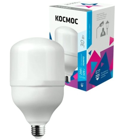 Лампа светодиодная КОСМОС HWLED 30W 220V E27 4500К [LksmHWLED30WE2745]