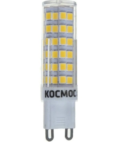 Лампа светодиодная КОСМОС LED 7Вт G9 220В 4500K керамика + пластик [LksmLED7WG9C4500pc]
