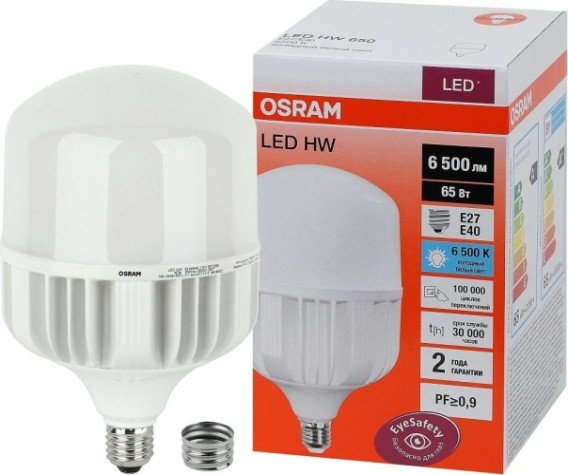 Лампа светодиодная Osram LED HW 65w/865 230v e27/e40 [4058075576919]
