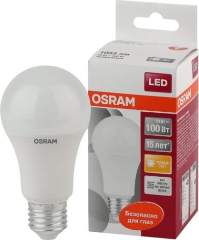 Лампа светодиодная Osram LED Star A 100 10вт 2700к e27 1060лм [4052899971578]