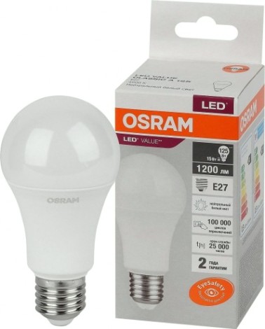 Лампа светодиодная Osram LED VALUE cla125 15sw/840 230v e27 10x1 [4058075579156]