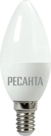 Лампа светодиодная Ресанта C37 5W 4000К E14 [76/1/2]