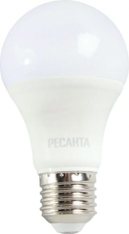 Лампа светодиодная Ресанта LL-R-A60-11W-230-6K-E27 (груша, 11вт, холод., е27) [76/1/74]