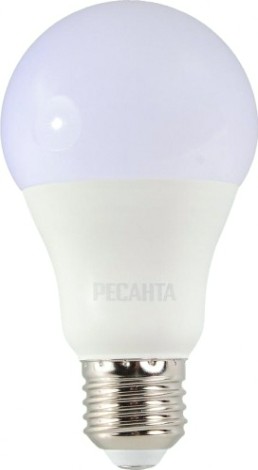 Лампа светодиодная Ресанта LL-R-A65-15W-230-6K-E27 (груша, 15вт, холод., е27) [76/1/75]