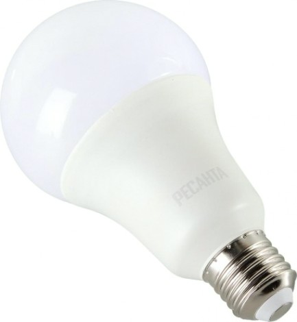 Лампа светодиодная Ресанта LL-R-A80-20W-230-6K-E27 (груша, 20вт, холод., е27) [76/1/76]