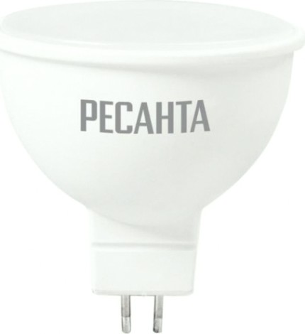 Лампа светодиодная Ресанта MR16 7W 4000К GU5.3 [76/1/24]
