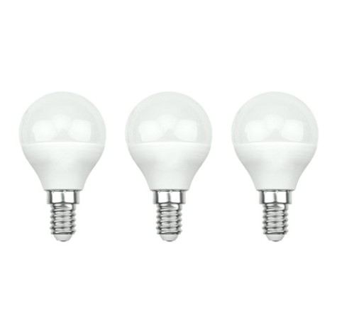 Лампа светодиодная REXANT 604-033-3 Шарик (GL) 7,5Вт Е14 713Лм 6500К 3 шт
