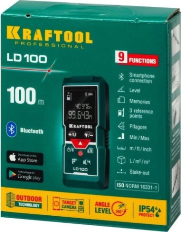 Лазерный дальномер KRAFTOOL LD-100 [34765]