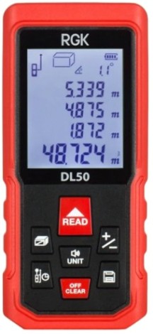 Лазерный дальномер RGK DL50 с угломером [4610011873904]