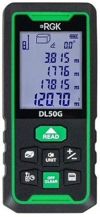 Лазерный дальномер RGK DL50G зеленый луч с угломером [778176]