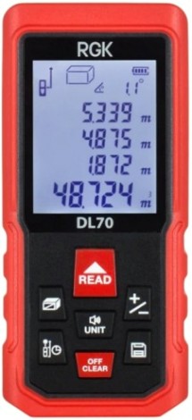 Лазерный дальномер RGK DL70 с угломером [4610011873911]