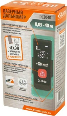 Лазерный дальномер Sturm DL2040 только измерение расстояния Лазерный дальномер Sturm DL2040 только измерение расстояния