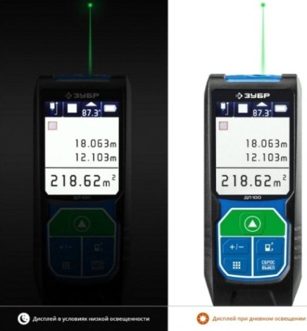 Лазерный дальномер ЗУБР ДЛ-100 [34923]