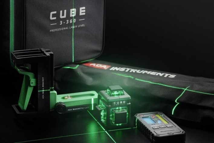 Лазерный уровень ADA CUBE 3-360 GREEN ULTIMATE EDITION [А00569]