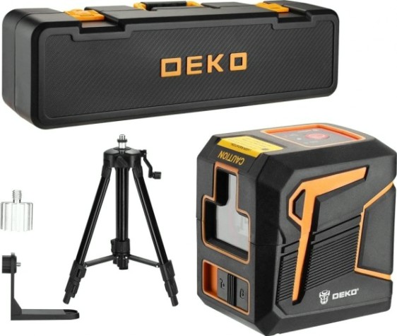 Лазерный уровень DEKO DKLL11 PREMIUM, tripod 1 m в кейсе со штативом 1 м [065-0271-2]