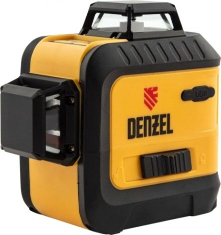 Лазерный уровень Denzel LX 360-2 Red мультипризменный 30 м, 635 нм, акк. li 2800 мач, р [35076]