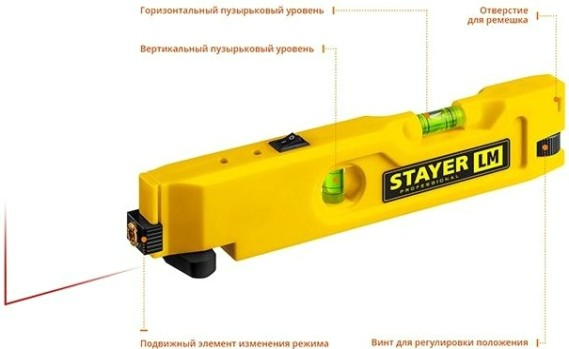 Лазерный уровень STAYER LM [34985]