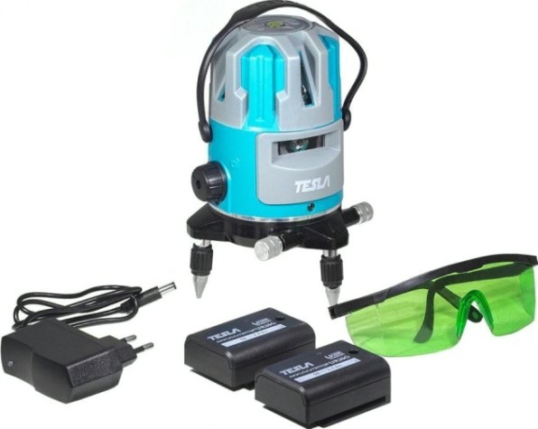 Лазерный уровень TESLA UR20G линейный крест, зеленый луч [310-048]