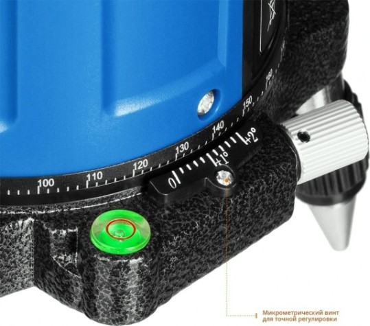 Лазерный уровень ЗУБР КРЕСТ-55 4 верт, 3 гориз. линии [34904]