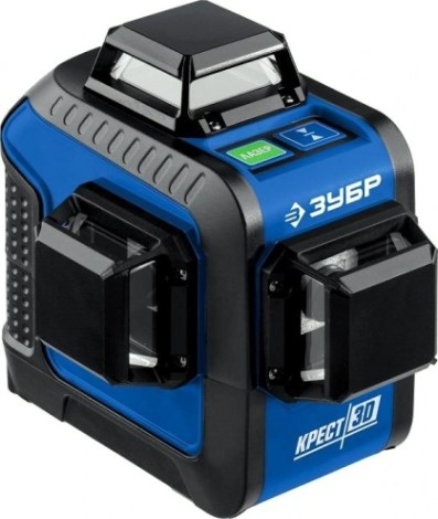 Лазерный уровень ЗУБР ПРОФЕССИОНАЛ крест 3d зеленый [34909]