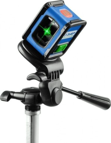 Лазерный уровень ЗУБР ПРОФЕССИОНАЛ крест, зеленый [34900]