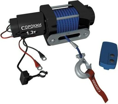 Лебедка автомобильная СОРОКИН 4.923 (1,3 т - 15,2 м) на ATV, трос кевларовый Лебедка автомобильная СОРОКИН 4.923 (1,3 т - 15,2 м) на ATV, трос кевларовый