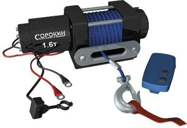 Лебедка автомобильная СОРОКИН 4.926 (1,6 т - 15,2 м) на ATV, трос кевларовый