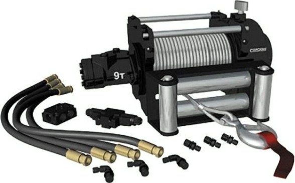 Лебедка автомобильная СОРОКИН 4.999 (9 т - 26 м), для эвакуаторов, гидравлическая