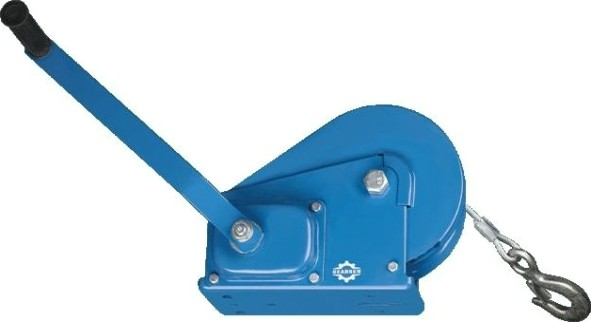 Лебедка барабанная Gearsen BHW-1100 ручная с тормозом (1179кг, канат 10м) [GBHWK 1110]