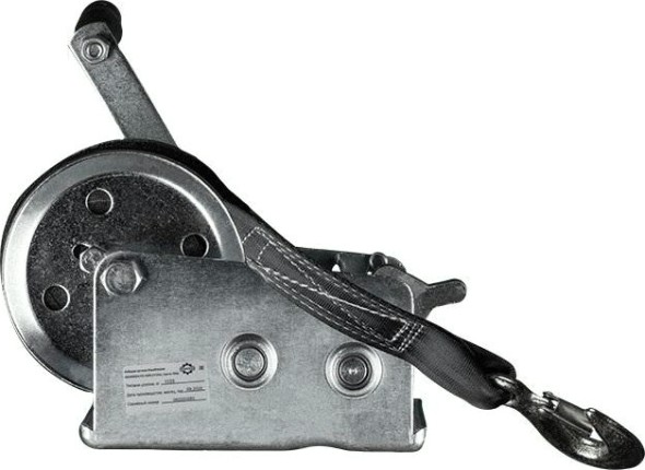 Лебедка барабанная Gearsen FD-1000 ручная (1133кг, лента 10м) [GFDL 1110]