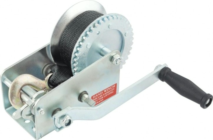 Лебедка барабанная MATRIX тяга-0,8 т шестеренчатая, ленточная [522715]