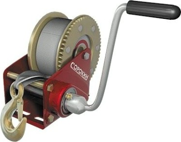 Лебедка барабанная СОРОКИН 4.17 с текстильной лентой (0,65 т - 6,1 м)