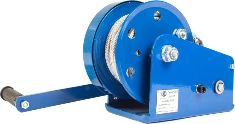 Лебедка барабанная TOR BHW-2600 г/п 1,0 т, длина троса 10 м, 11314 [11314]