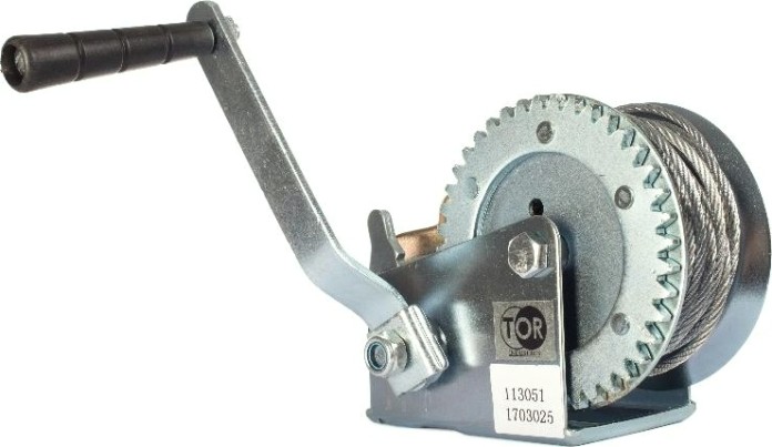 Лебедка барабанная TOR FD-1200 г/п 0,5 т, длина троса 10 м, 113051 [113051]