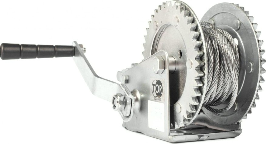 Лебедка барабанная TOR ЛН-2500 (LHW) г/п 1,0 т, длина троса 10 м, 11312 [11312]