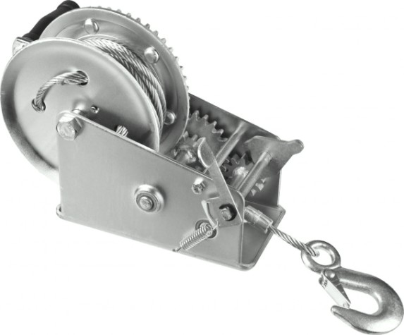 Лебедка барабанная ЗУБР Профессионал тяговая, тросовая, 1,1т, 8м [43113-1.1_z01]
