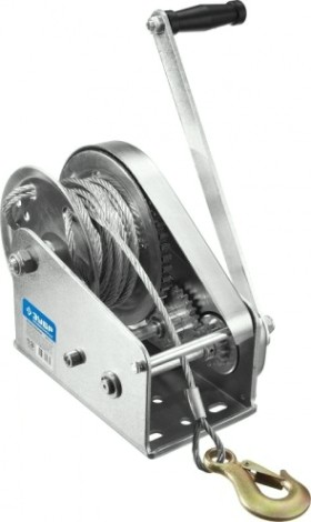 Лебедка ручная барабанная ЗУБР "ПРОФЕССИОНАЛ" подъемная, тросовая, 1.3 т, 8 м 43117-1.3 [43117-1.3]