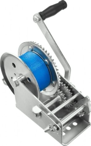 Лебедка ручная барабанная ЗУБР "ПРОФЕССИОНАЛ" тяговая, ленточная, 1.1 т, 8 м 43115-1.1 [43115-1.1]