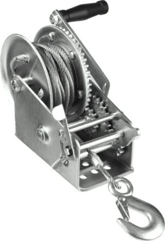Лебедка ручная барабанная ЗУБР "ПРОФЕССИОНАЛ" тяговая, тросовая, 1.1 т, 8 м 43113-1.1 [43113-1.1]