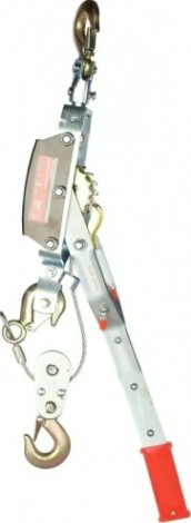 Лебедка рычажная MATRIX тяга-4 т, подъем-1,6 т, двойное храповое колесо [52225]