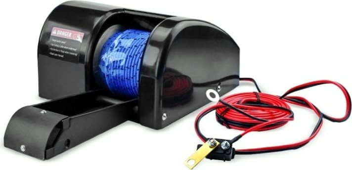 Лебедка якорная SKIPPER Fisher 35, трос 30м, беспроводной пульт ДУ, черная [SK-FISHER35]