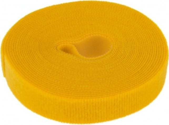 Лента-липучка REXANT 5 мх20 мм, желтая многоразовая (1 шт.) [07-7522]