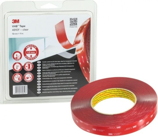 Лента монтажная 3M VHB™ 4910F прозрачная, 19 мм х 11 м [7100123355]