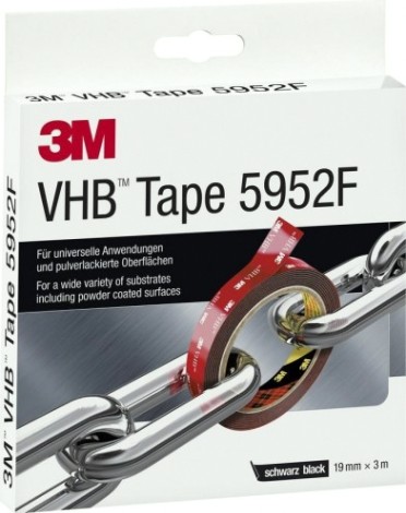 Лента монтажная 3M VHB™ 5952F черная, 19 мм х 3 м [7100211813]