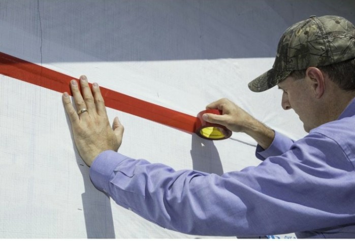 Лента односторонняя для гидроизоляции 3M 8087CW красная 60 мм х 50 м [7010379551]