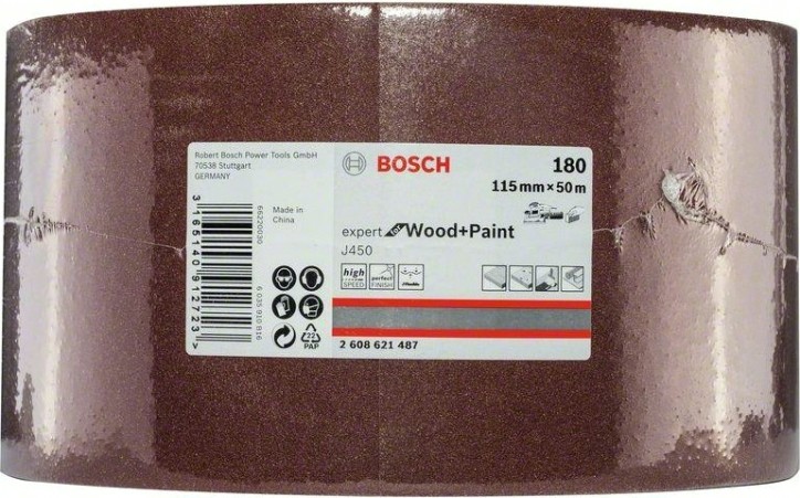 Лента-рулон BOSCH 115 мм G180 J450 Expert for Wood and Paint [2608621487]