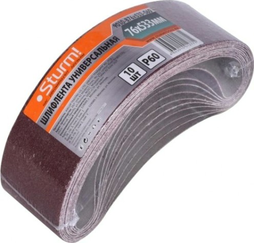 Лента шлифовальная Sturm 9010-B76x533-060 p60, 10 шт.