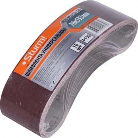 Лента шлифовальная Sturm 9010-B76x533-150 p150, 10 шт.